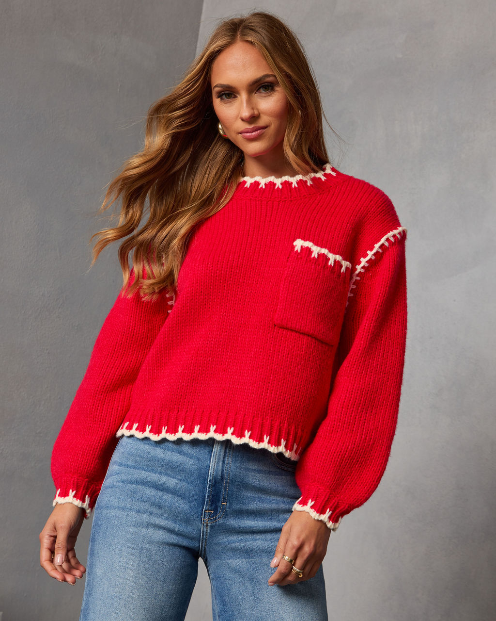 Cabin Crush Contrast Stitch Sweater - Image 5